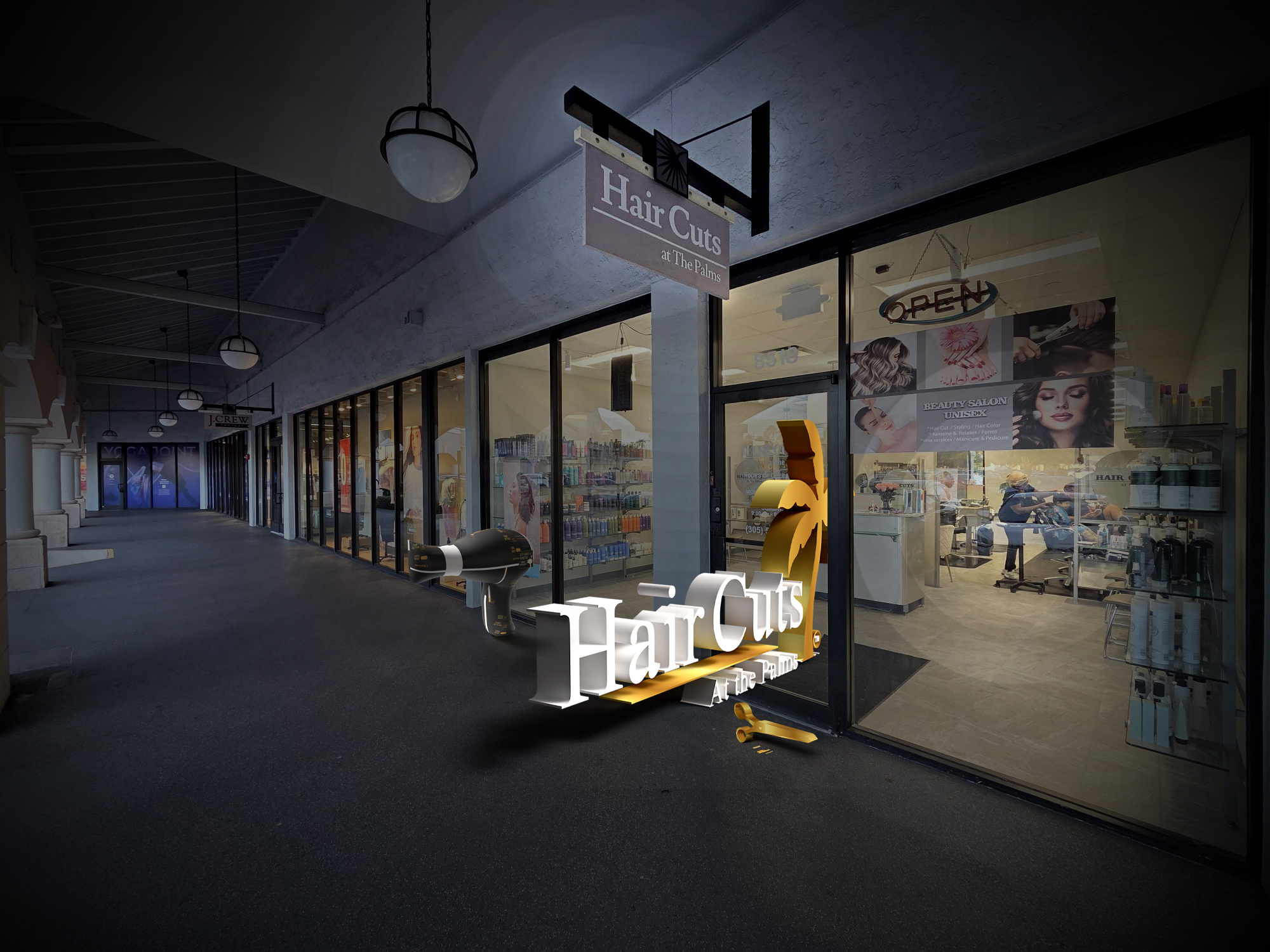 Interior of Luxury Hair Salon in Kendall FL